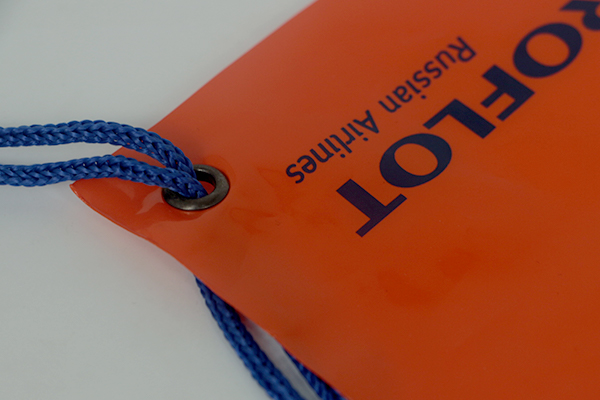 橙色PE服裝收納束口袋